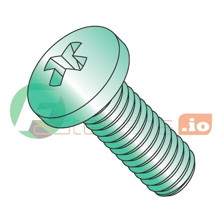 Newport Fasteners #10-32 x 3/8 in Phillips Pan Machine Screw, Zinc Plated Steel, 8000 PK 684413